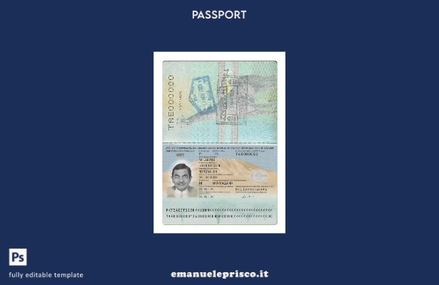 modello presente nuovo passaporto della Tanzania in stile verificato